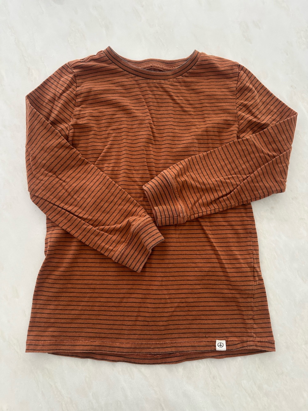 Cotton On Kids Brown Striped Long Sleeve Tee Size 6